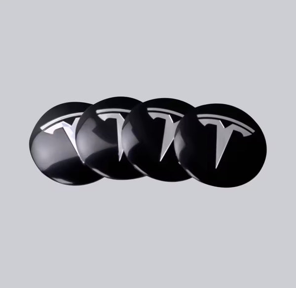 Tesla-logolla liimattavat keskimerkit vanteisiin