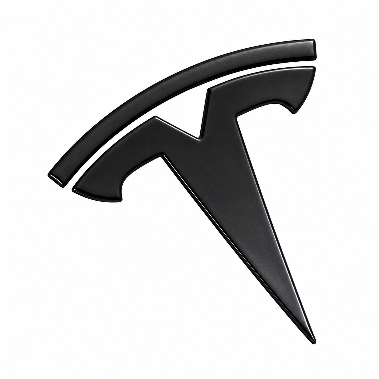Tesla T-logot – musta, siistitty tuotekuva